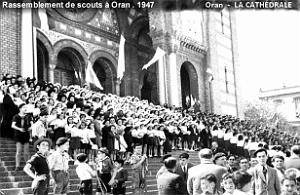 Oran - Cathedrale - Rassemblement Scouts - 1947 - 